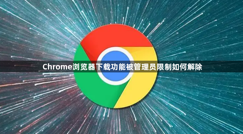 Chrome浏览器下载功能被管理员限制如何解除1