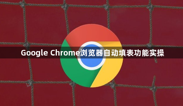 Google Chrome浏览器自动填表功能实操1