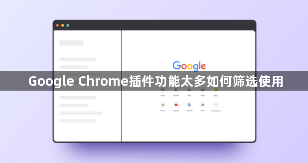 Google Chrome插件功能太多如何筛选使用1
