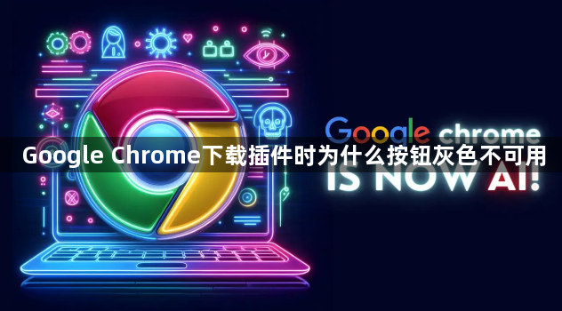 Google Chrome下载插件时为什么按钮灰色不可用1