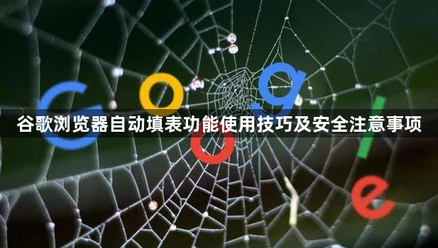 谷歌浏览器自动填表功能使用技巧及安全注意事项1