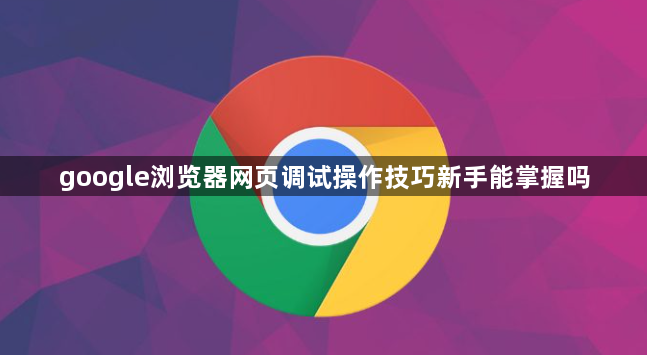 google浏览器网页调试操作技巧新手能掌握吗1