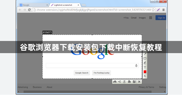 谷歌浏览器下载安装包下载中断恢复教程1