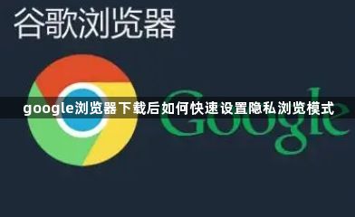 google浏览器下载后如何快速设置隐私浏览模式1