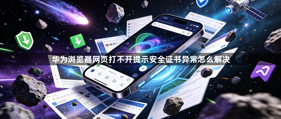 华为浏览器网页打不开提示安全证书异常怎么解决1