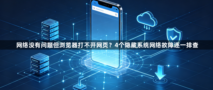 网络没有问题但浏览器打不开网页?4个隐藏系统网络故障逐一排查1
