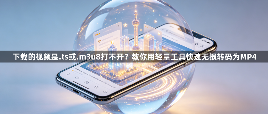 下载的视频是.ts或.m3u8打不开?教你用轻量工具快速无损转码为MP41