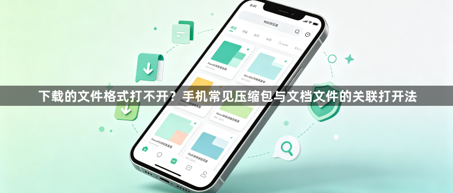 下载的文件格式打不开?手机常见压缩包与文档文件的关联打开法1