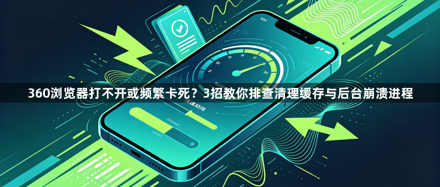 360浏览器打不开或频繁卡死?3招教你排查清理缓存与后台崩溃进程1