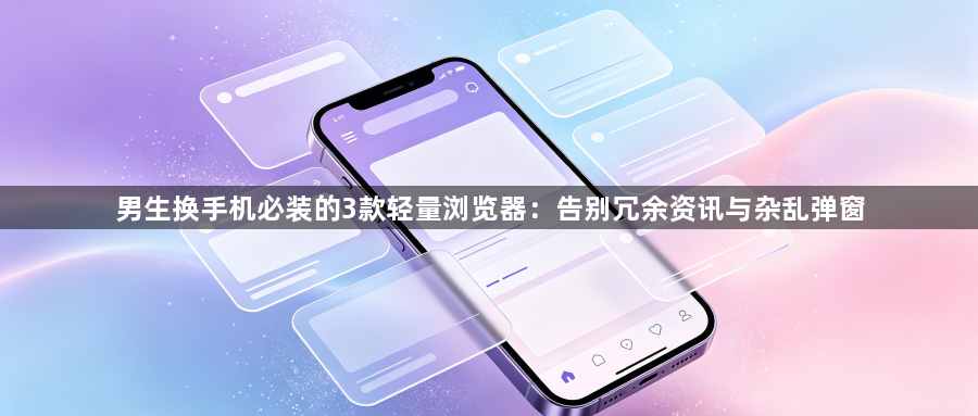 男生换手机必装的3款轻量浏览器:告别冗余资讯与杂乱弹窗1