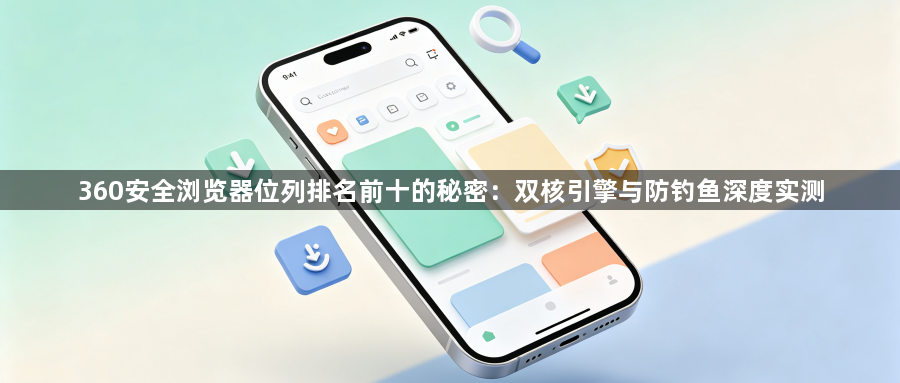 360安全浏览器位列排名前十的秘密:双核引擎与防钓鱼深度实测1