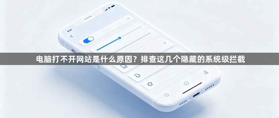 电脑打不开网站是什么原因?排查这几个隐藏的系统级拦截1