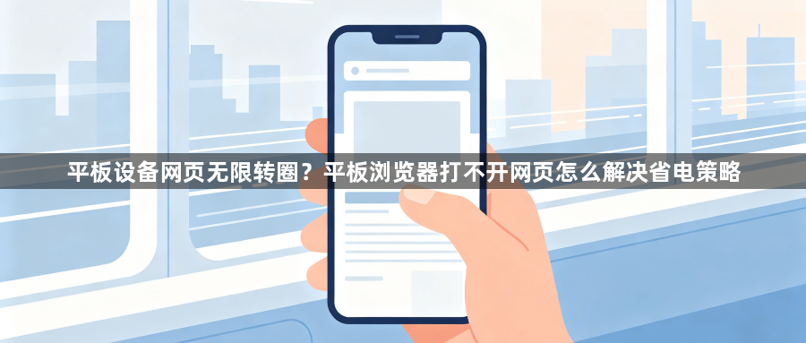 平板设备网页无限转圈?平板浏览器打不开网页怎么解决省电策略1