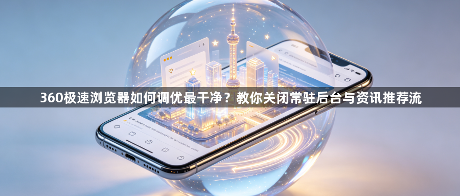 360极速浏览器如何调优最干净?教你关闭常驻后台与资讯推荐流1