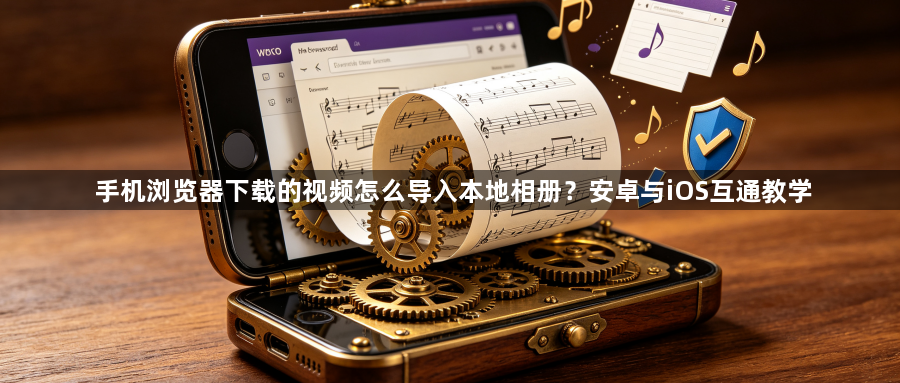 手机浏览器下载的视频怎么导入本地相册?安卓与iOS互通教学1