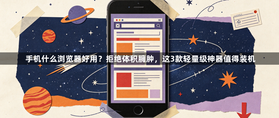 手机什么浏览器好用?拒绝体积臃肿,这3款轻量级神器值得装机1